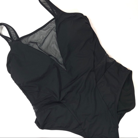 Kenneth Cole New York  Mesh Tummy Toner Swimsuit - Picture 3 of 8